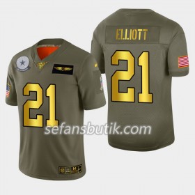Dallas Cowboys Tröjor Ezekiel Elliott 21 Nike 2019 Salute to Service 100th - Herr